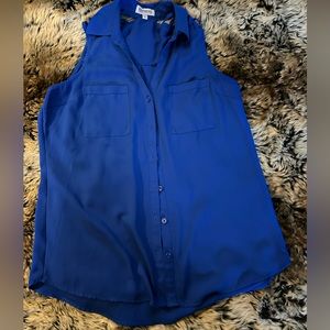 Express Portofino Sleeveless Tank with Cut Outs on Shoulders